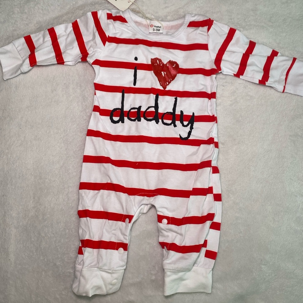 ‘I ❤️ daddy’ full body onesie